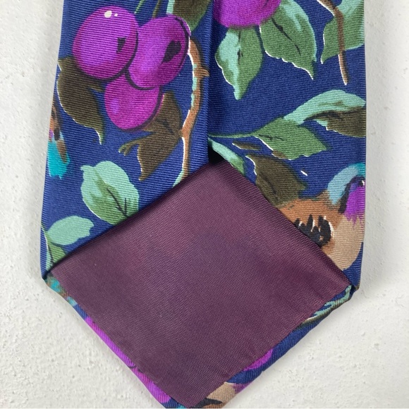 Vintage Don Loper Tie Beverlly  Hills 100% Silk Floral Men's - Picture 4 of 12